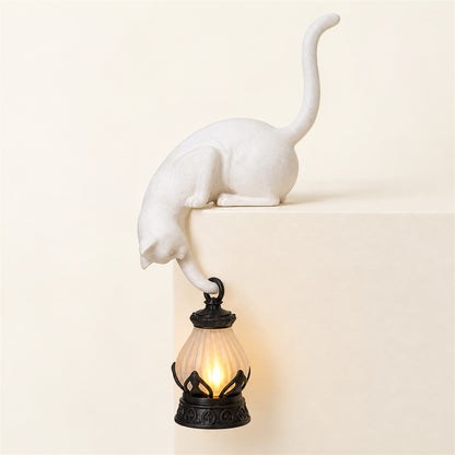 Lantern Cat – Cat Shelf Decor with Lantern Options