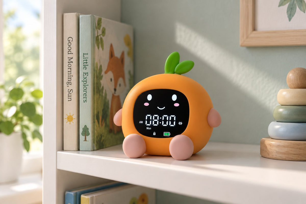 ObiJuicy – Fruit Night Lamp & Sleep Trainer Clock with the light switched off