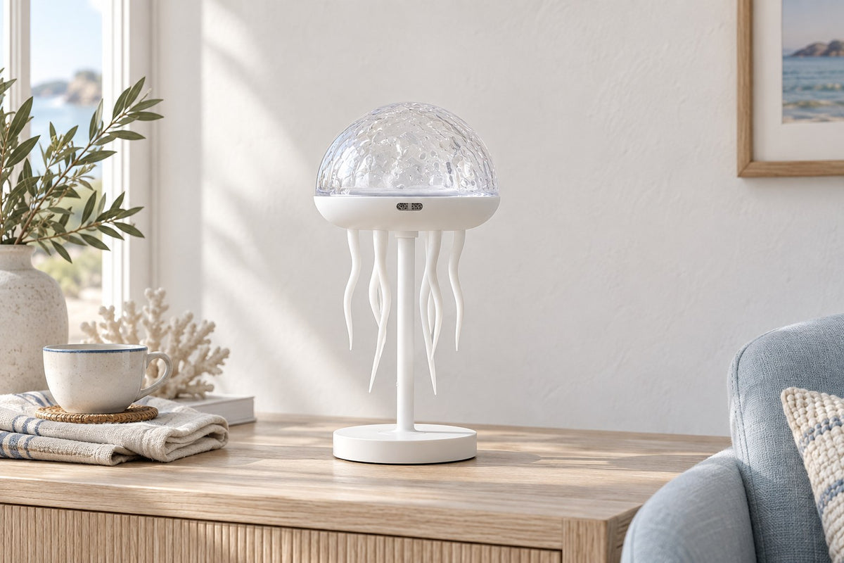 Jelly Ocean – Jellyfish Ocean Wave Projector Lamp with the light switched off
