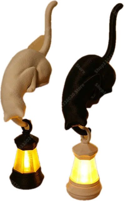 Lantern Cat – Cat Shelf Decor with Lantern Options