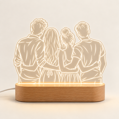 Line Portrait – Personalized 3D Photo Lamp