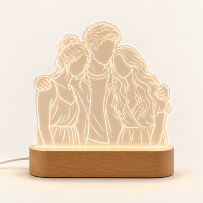 Line Portrait – Personalized 3D Photo Lamp