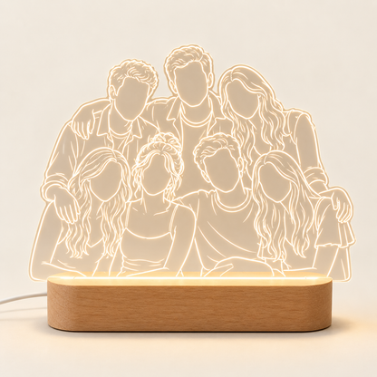 Line Portrait – Personalized 3D Photo Lamp