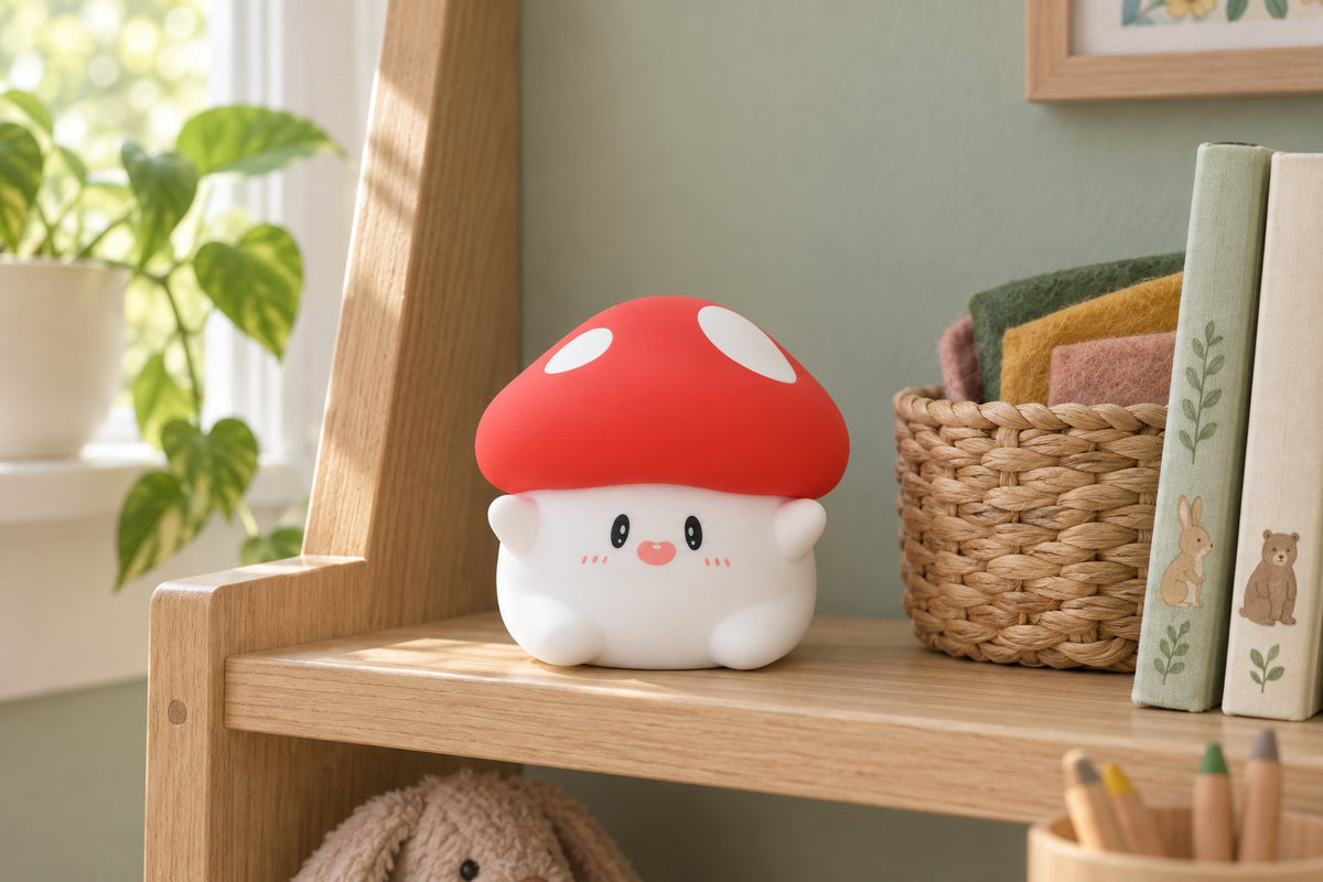 ObiHuggy – Hugging Mushroom Night Lamp with the light switched off