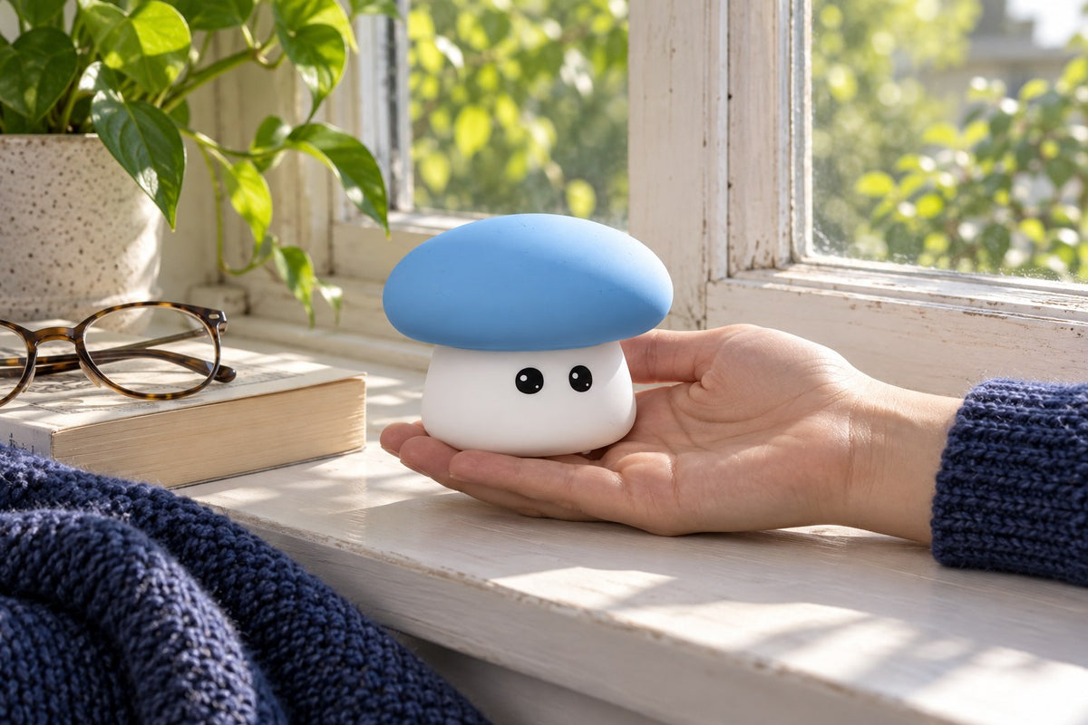 ObiMossy – Soft Mushroom Night Lamp with the light switched off