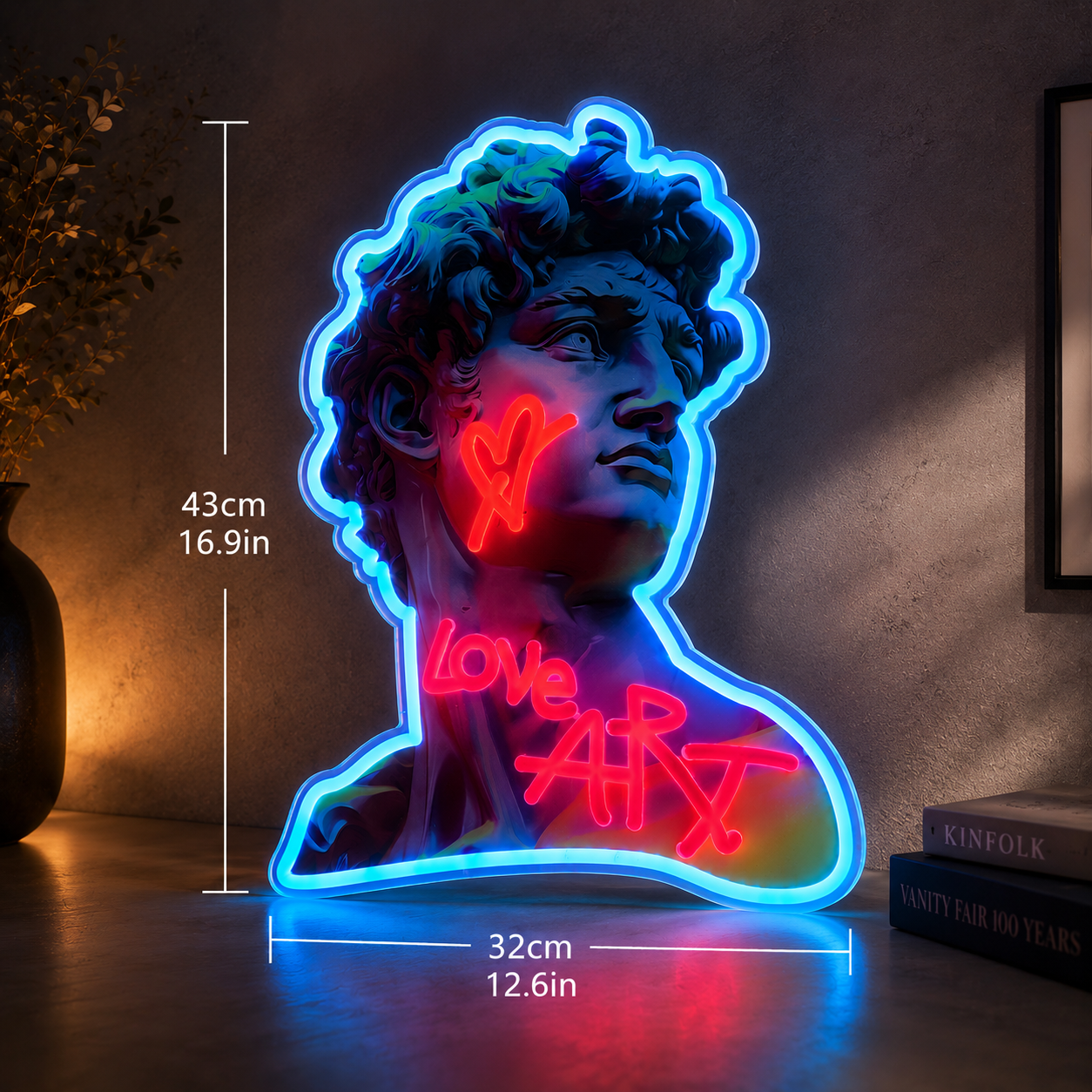 NeoMuse™ David Neon Wall Art