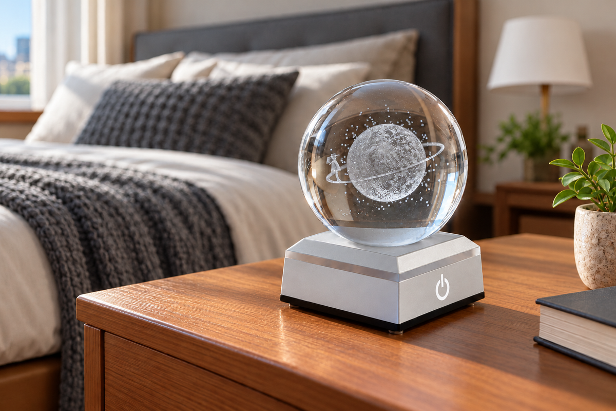 Crystal Globe – Glowing Crystal Ball Lamp — same hero product in daylight, light off