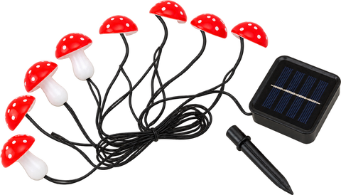 Toadstool Path – Solar Mushroom Garden Lamps