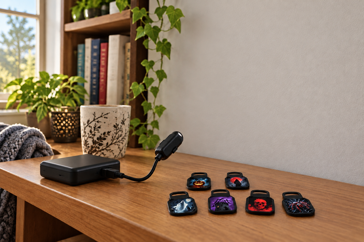 Ghost Beam – Mini Halloween Projector — same hero product in daylight, light off