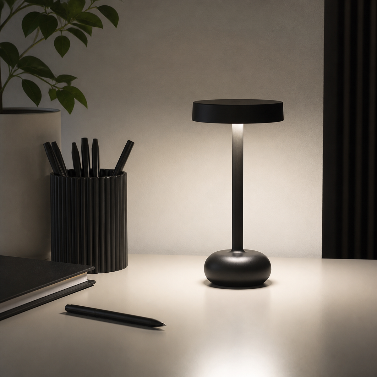 Steel Bistro — Midnight Black shown in a room setting