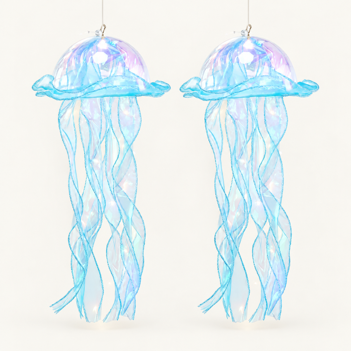 
Jelly Lantern - Blue Set of 2 - complete set neatly arranged
