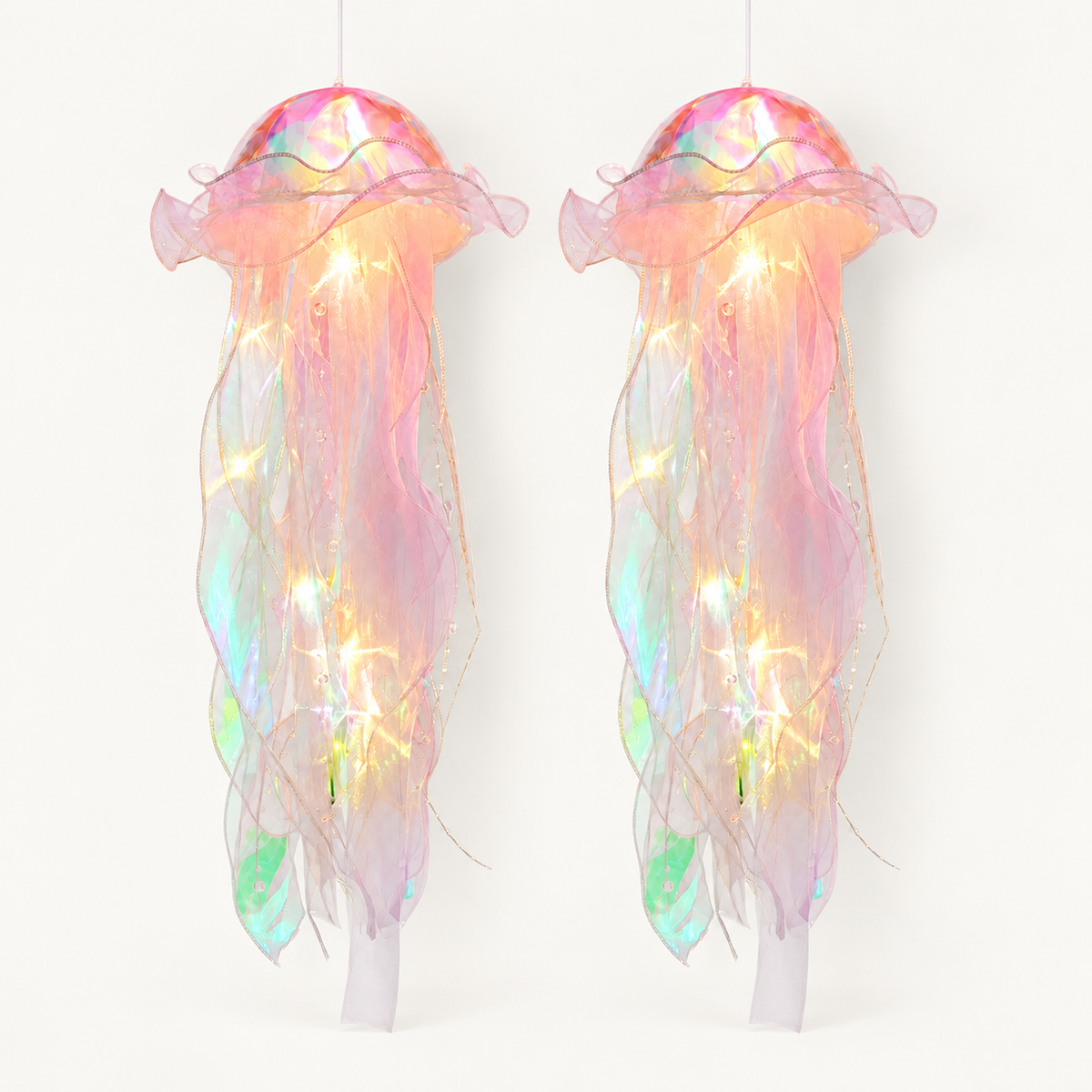 
Jelly Lantern - Pink Set of 2 - complete set neatly arranged