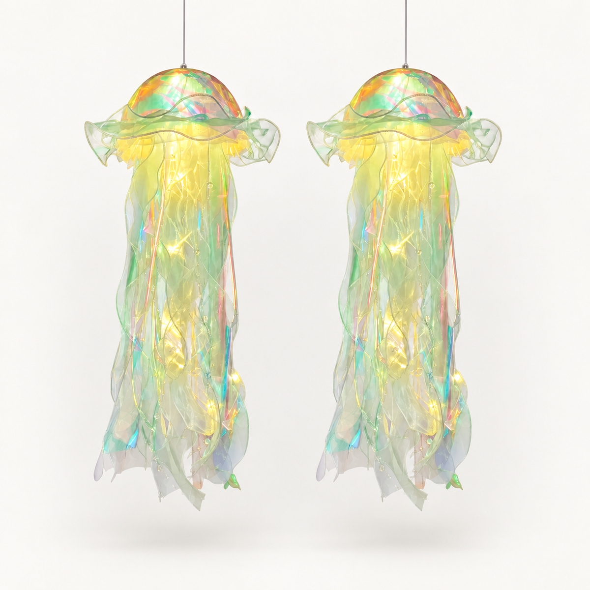 Jelly Lantern - Yellow Set of 2 - complete set neatly arranged