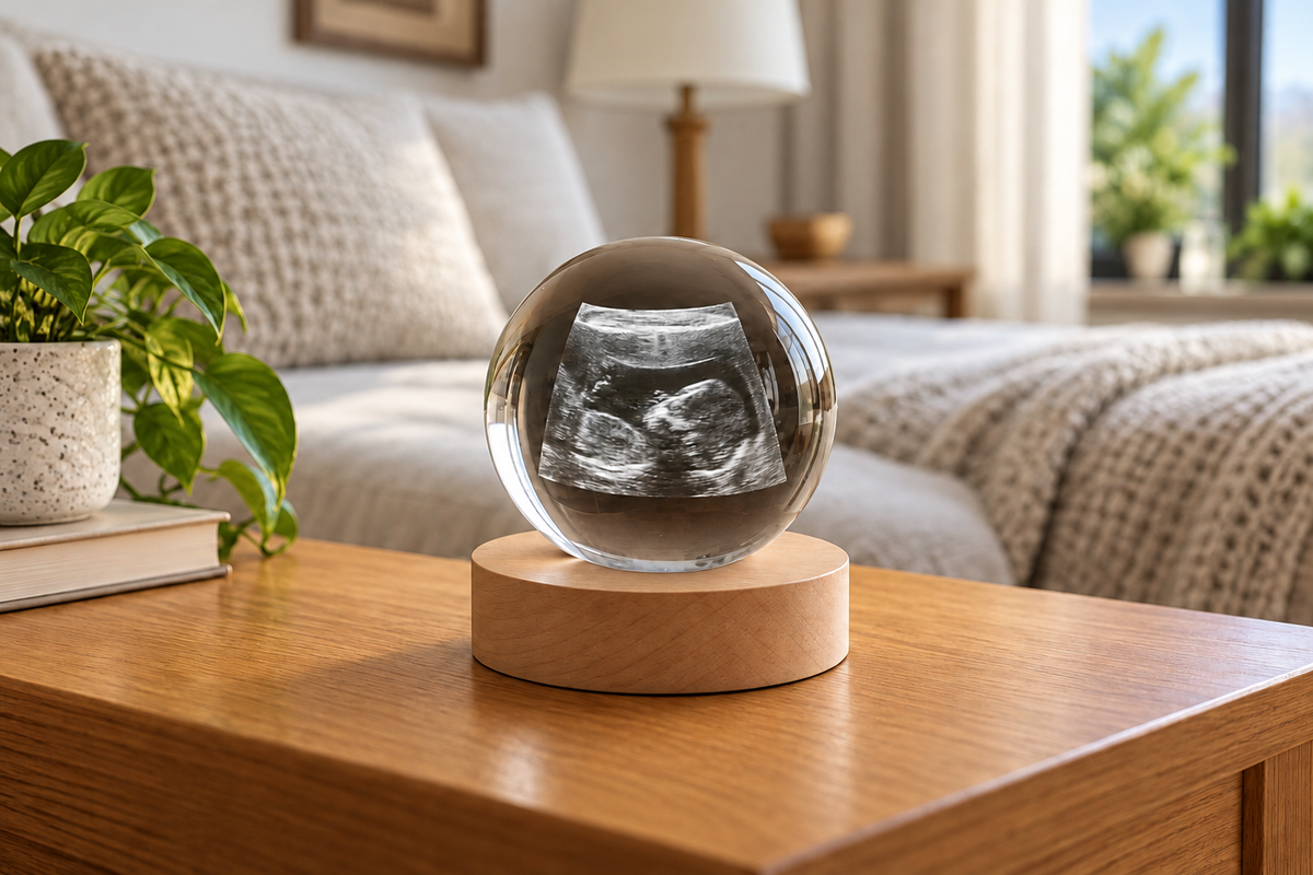 Mini Crystal – Mini Custom Crystal Ball — same hero product in daylight, light off