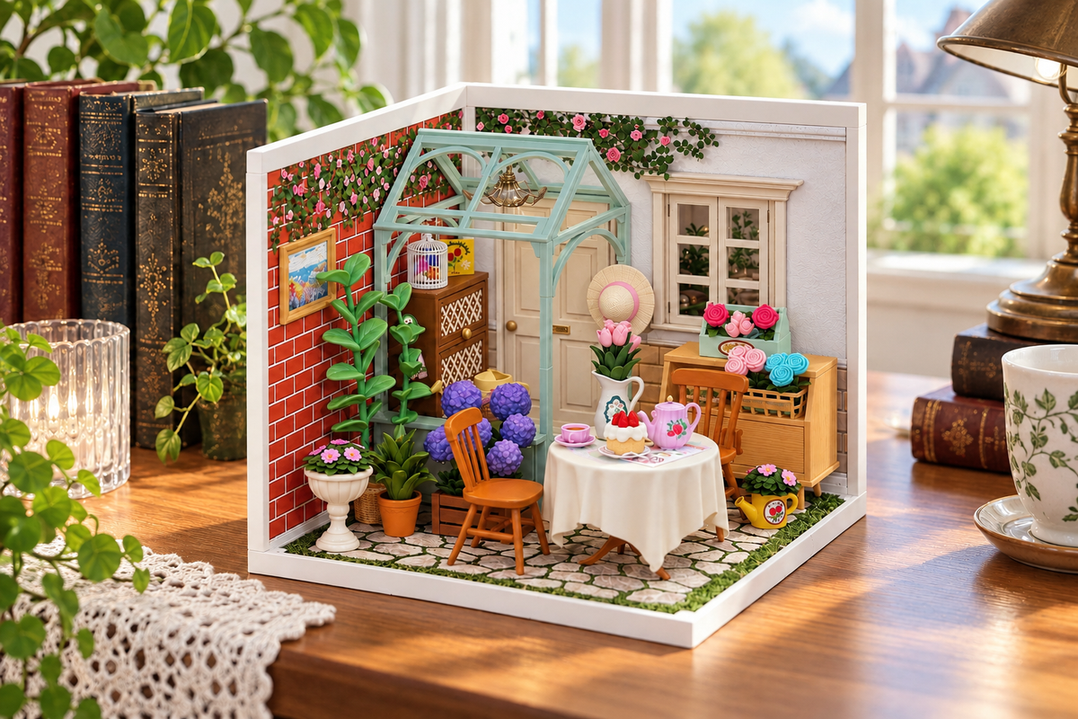 Mini Rooms – Snap-Fit Miniature Room Kit — same hero product in daylight, light off
