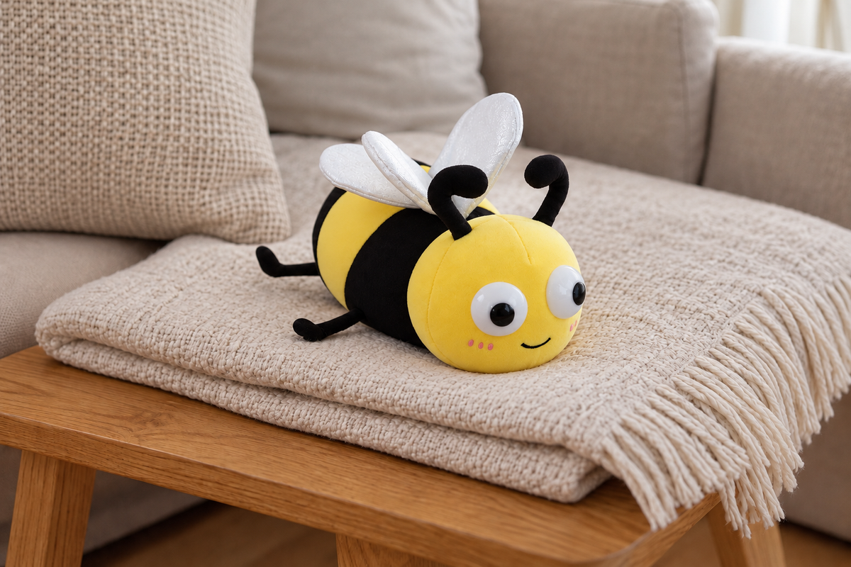 ObiBuzzy – Ladybird and Bee Glowing Plush — same hero product in daylight, light off