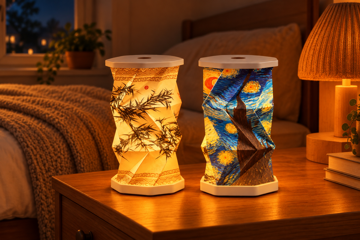 Paper Lantern – Paper Lantern Lamp — same hero product in evening, light on