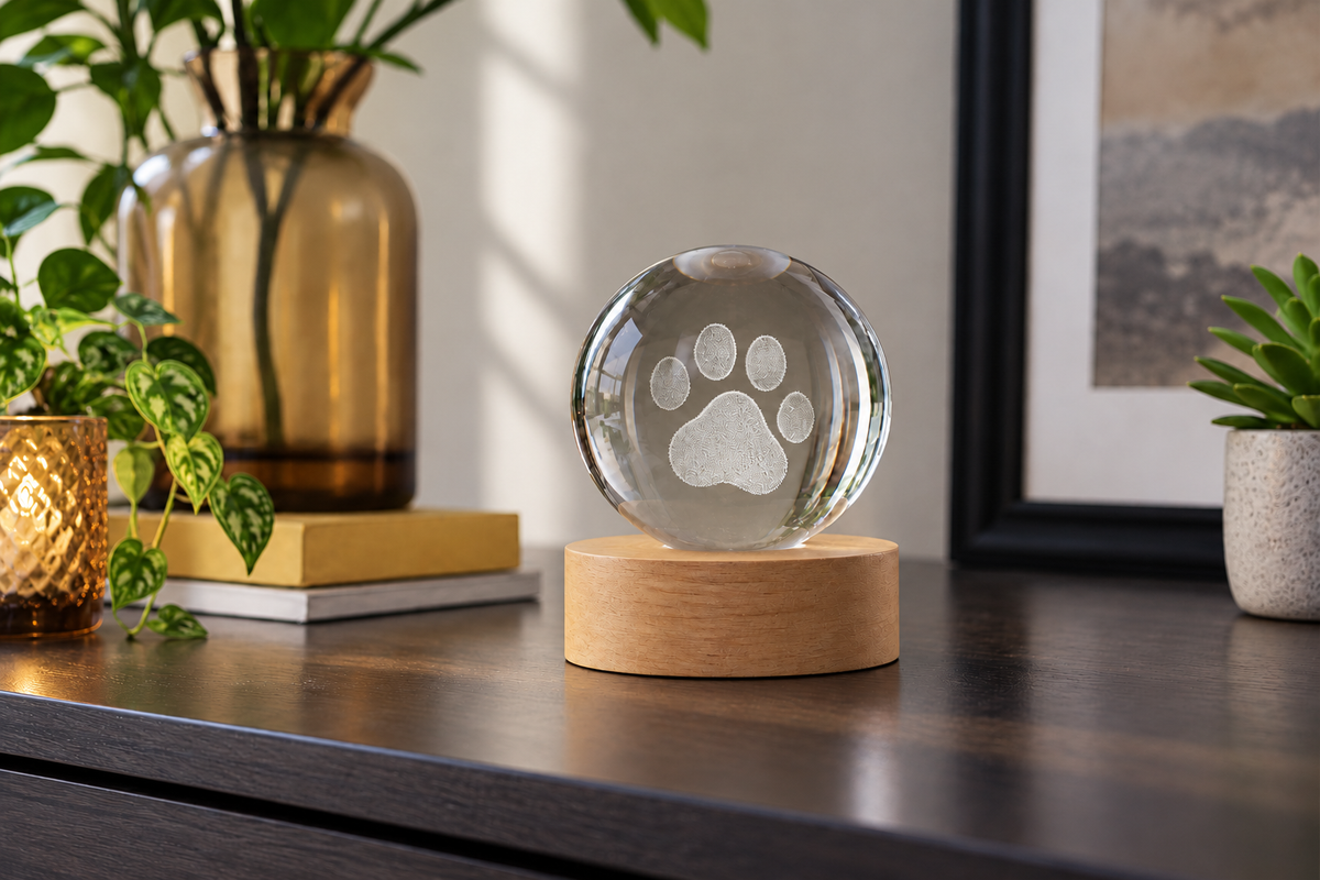 Photo Crystal – Custom Crystal Photo Ball — same hero product in daylight, light off