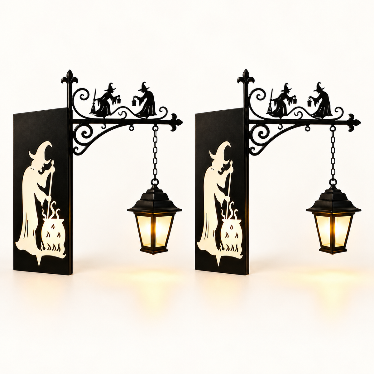 
Shelf Lantern - Set of 2 / Witch - complete set neatly arranged