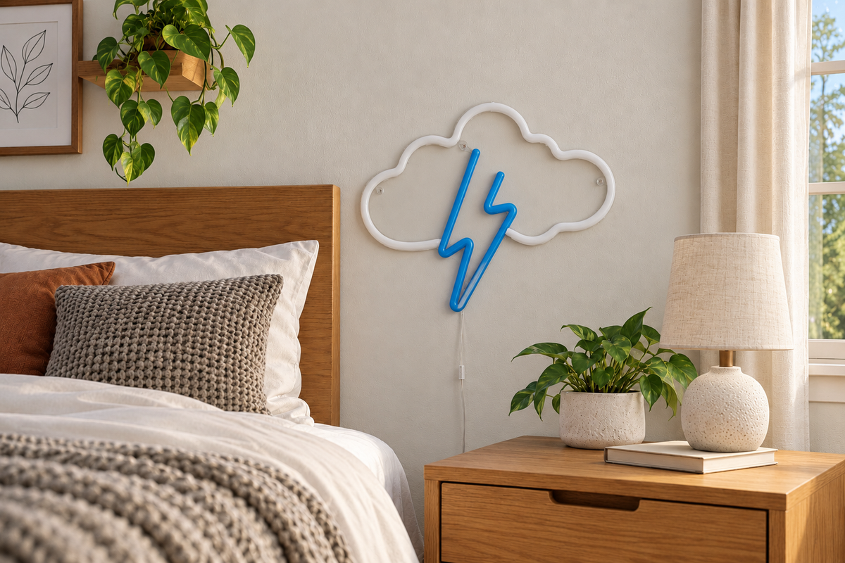 Storm Neon – Neon Wall Art Light — same hero product in daylight, light off