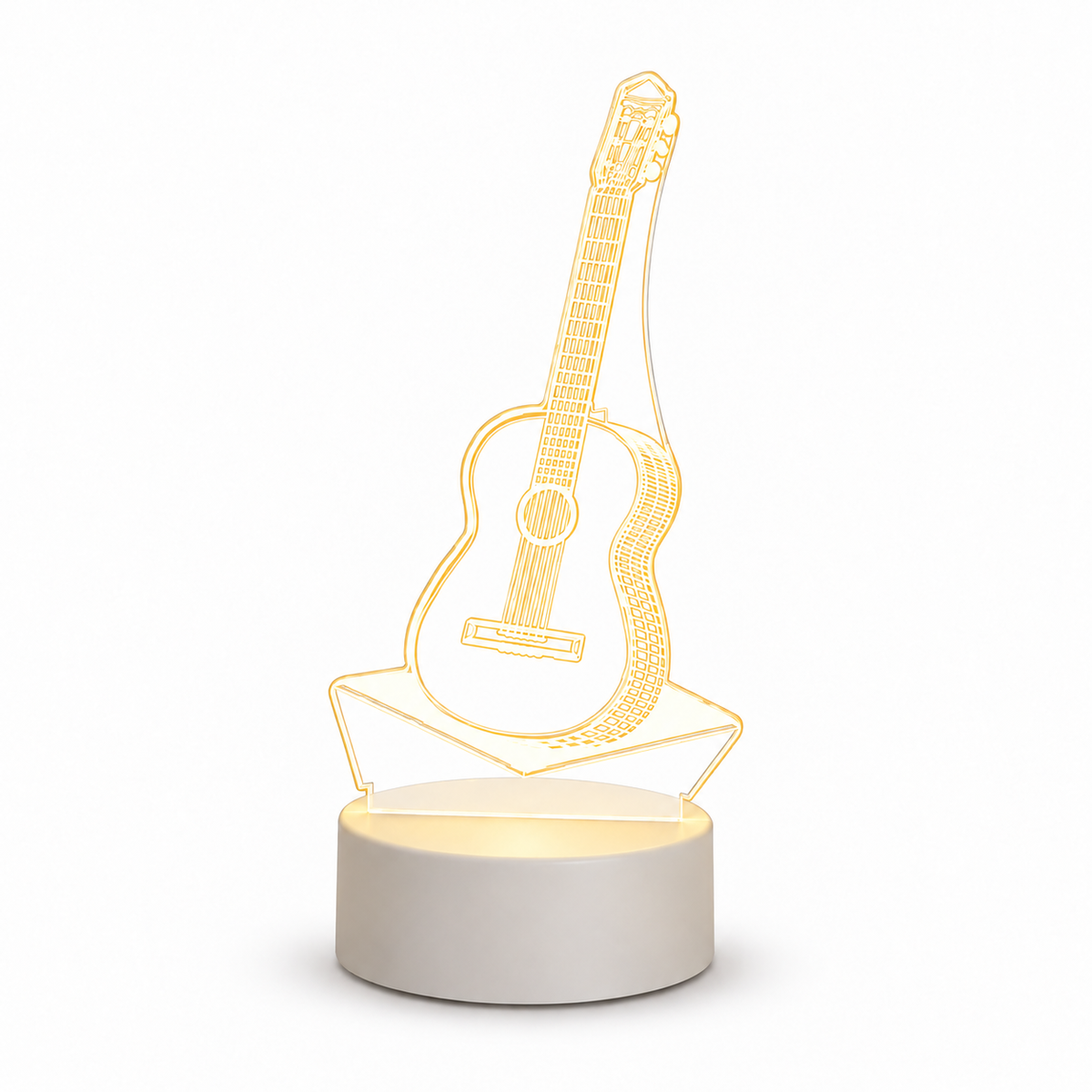 Little Glimmer – Acrylic 3D Illusion Night Lamp - USB Tricolor Light / Guitar variant