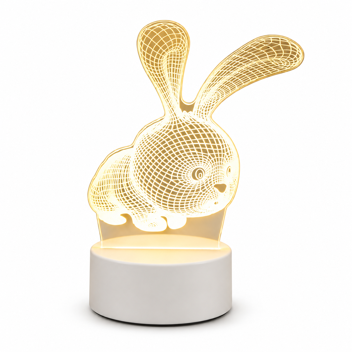 
Little Glimmer – Acrylic 3D Illusion Night Lamp - USB Tricolor Light / Bunny variant