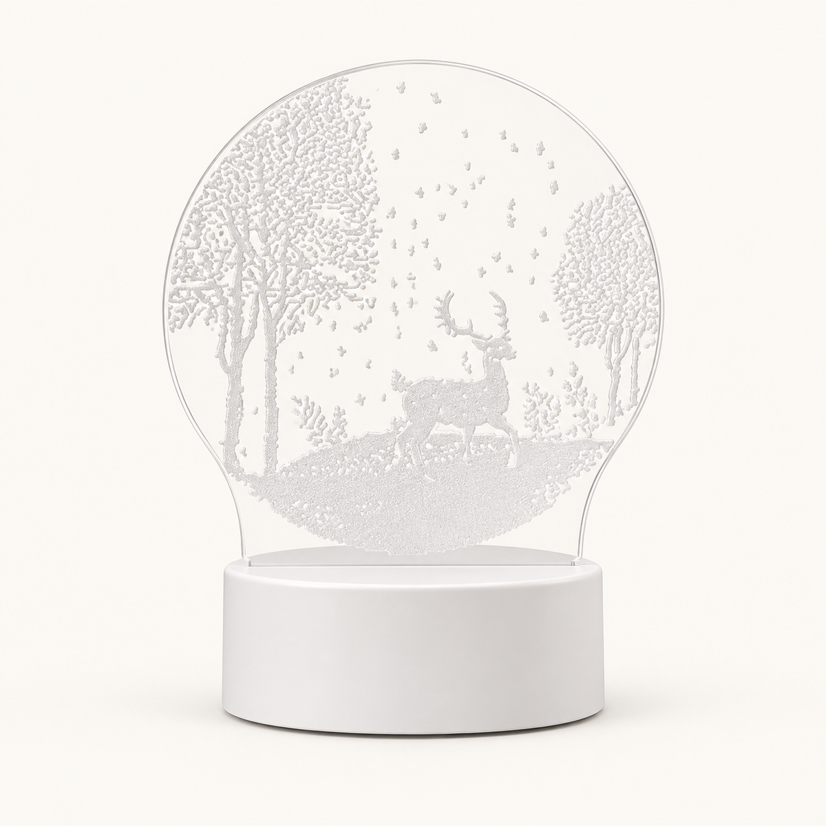 Little Glimmer – Acrylic 3D Illusion Night Lamp - Elk Tree variant