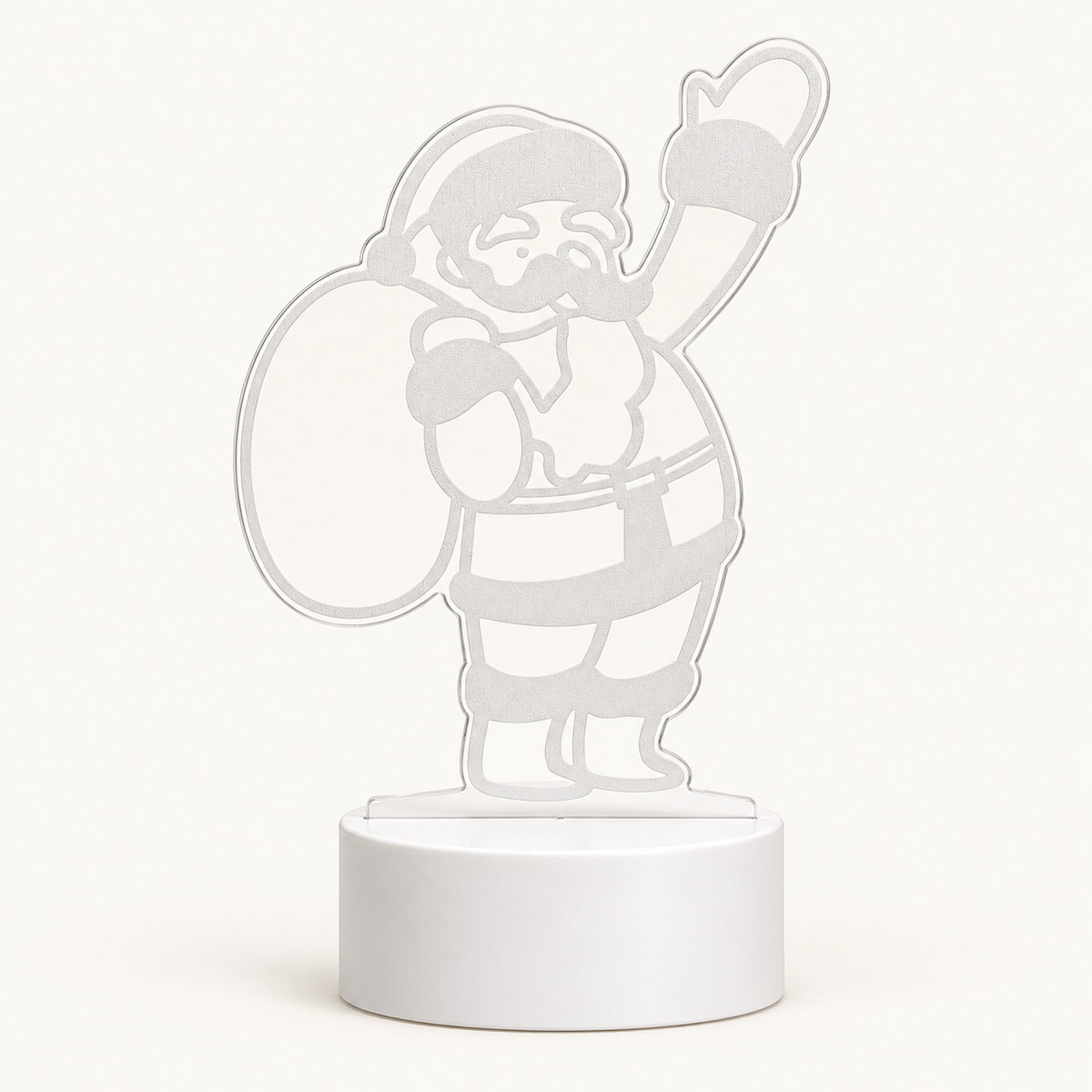 
Little Glimmer – Acrylic 3D Illusion Night Lamp - Santa variant