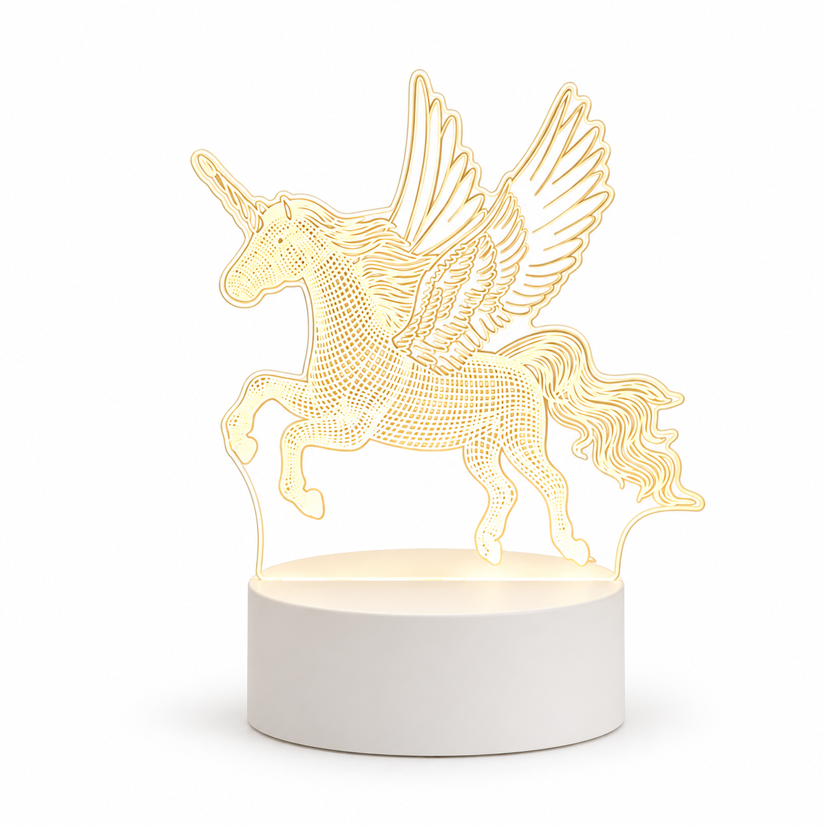 
Little Glimmer – Acrylic 3D Illusion Night Lamp - Unicorn variant