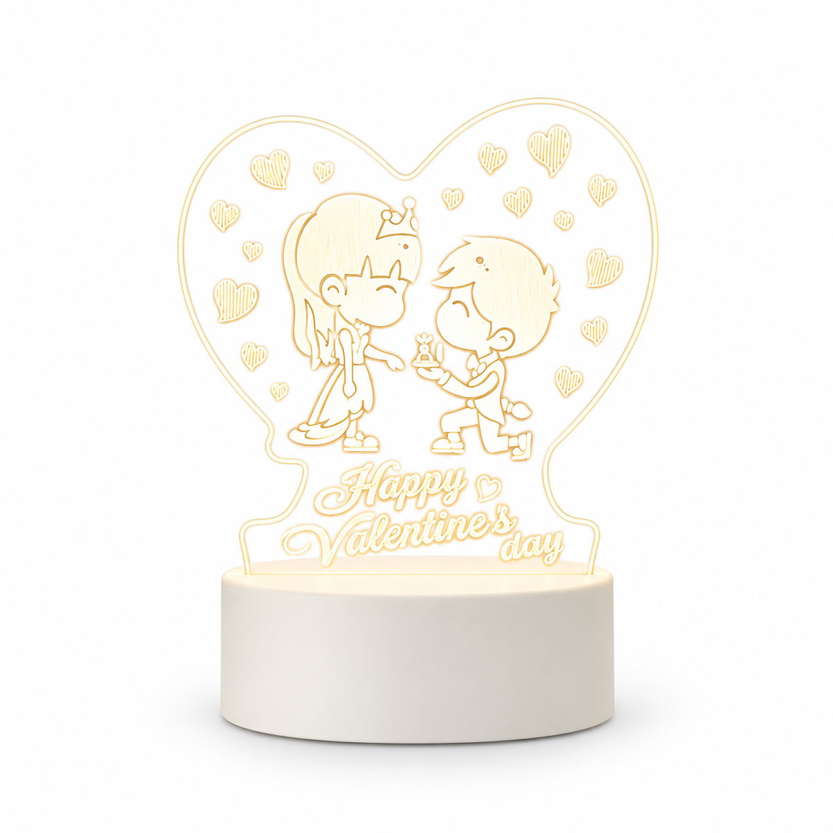 Little Glimmer – Acrylic 3D Illusion Night Lamp - Valentine’s Day variant
