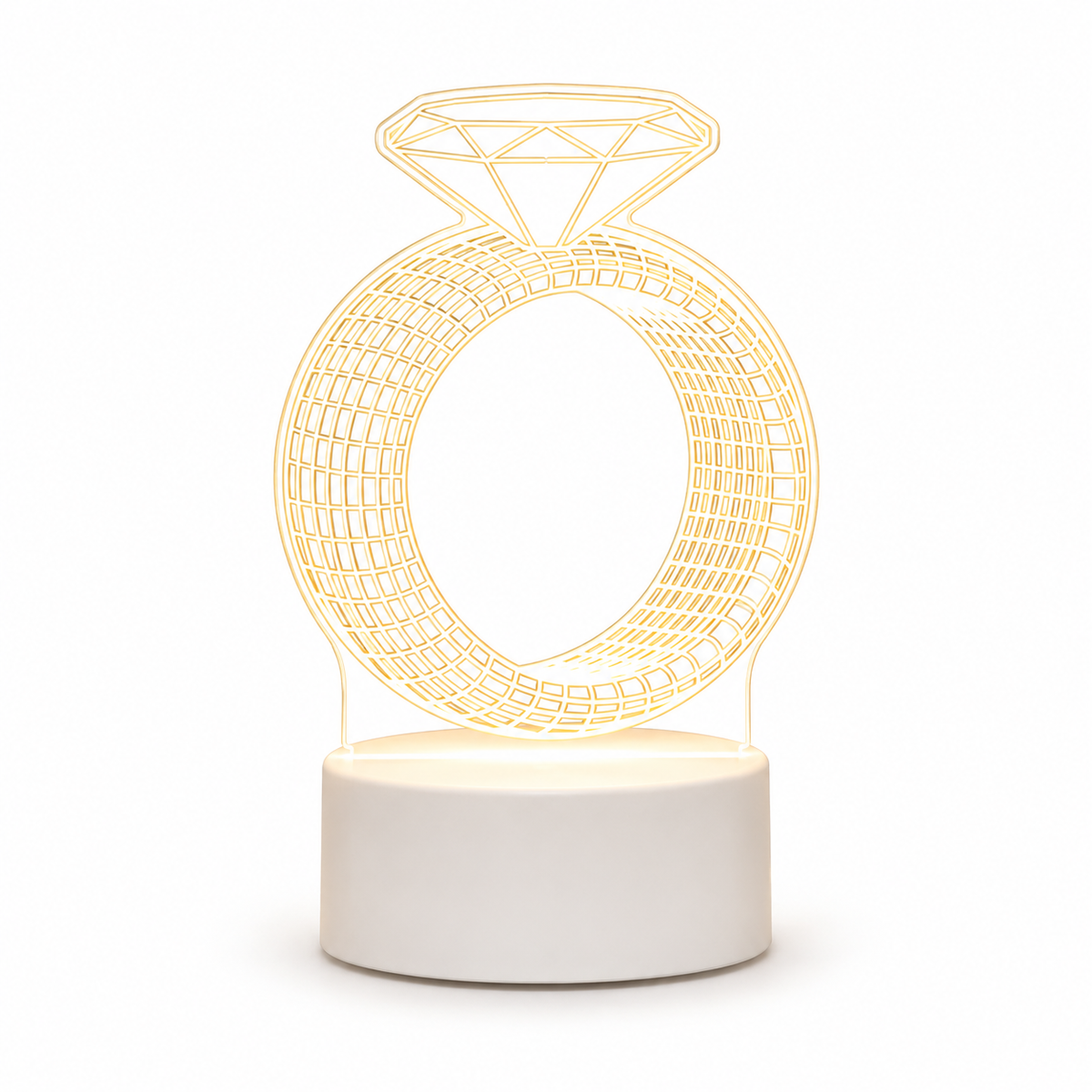 Little Glimmer – Acrylic 3D Illusion Night Lamp - Diamond Ring variant