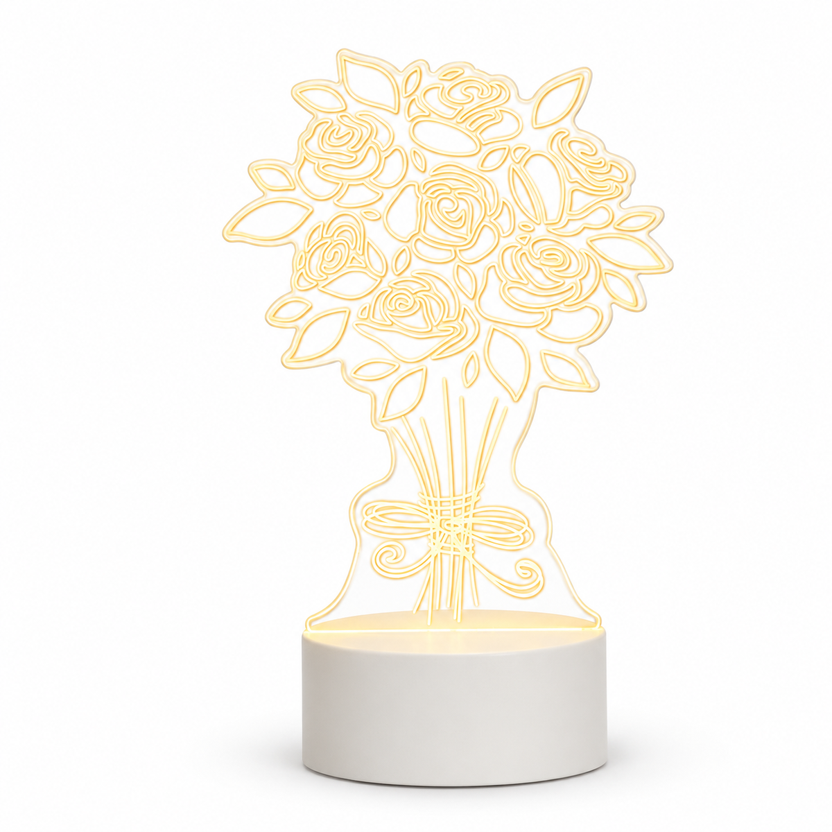 
Little Glimmer – Acrylic 3D Illusion Night Lamp - Rose variant