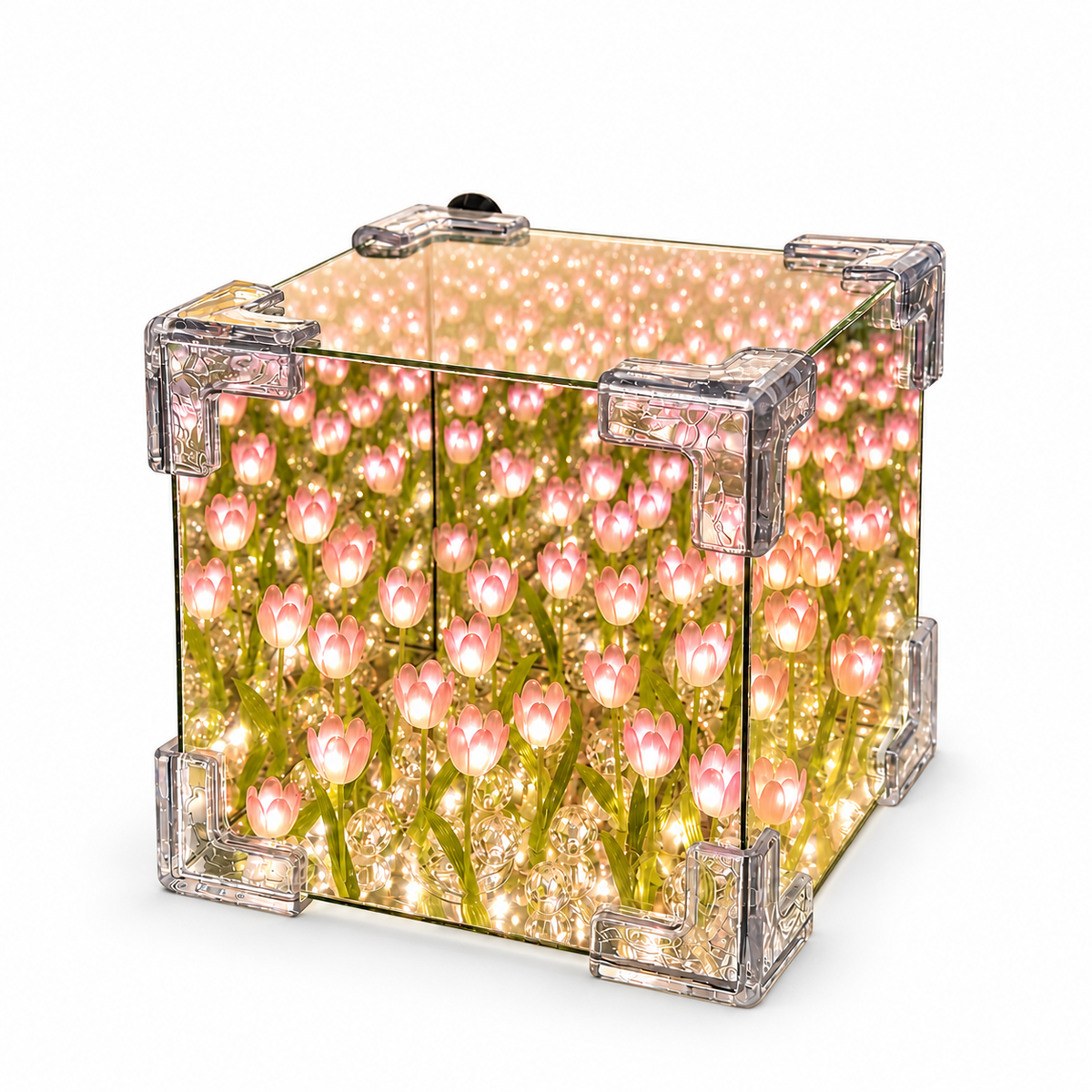 
Tulip Box – DIY Tulip Cube Night Lamp Kit - Pink variant