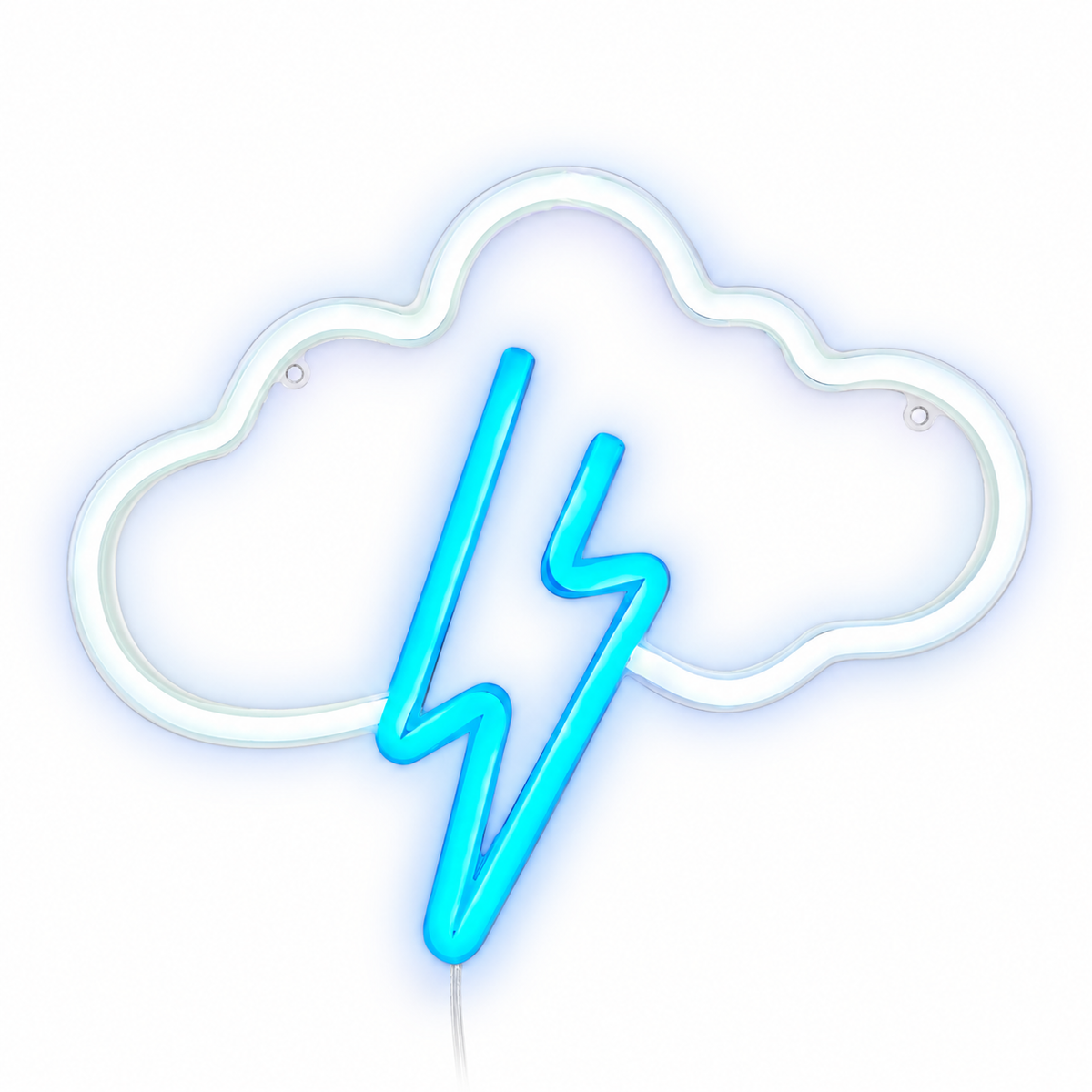 Storm Neon – Neon Wall Art Lamp - Thunderstorm · White variant