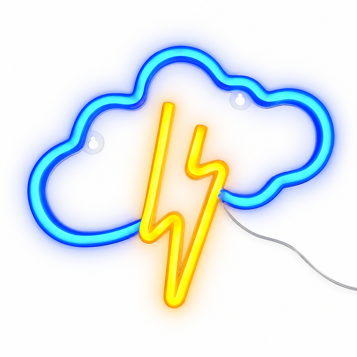 Storm Neon – Neon Wall Art Lamp - Thunderstorm · Yellow variant
