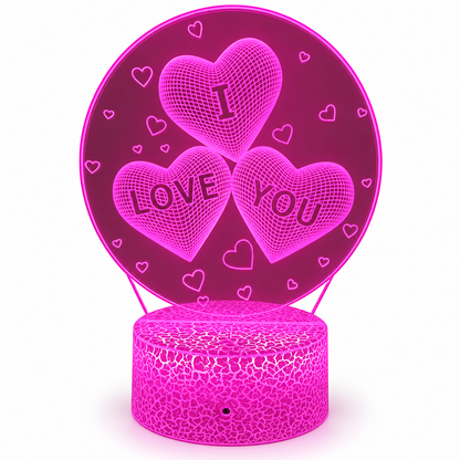 Love Struck – 3D Heart Table Lamp
