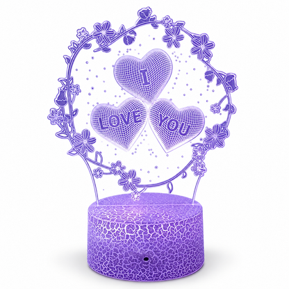 Love Struck – 3D Heart Table Lamp