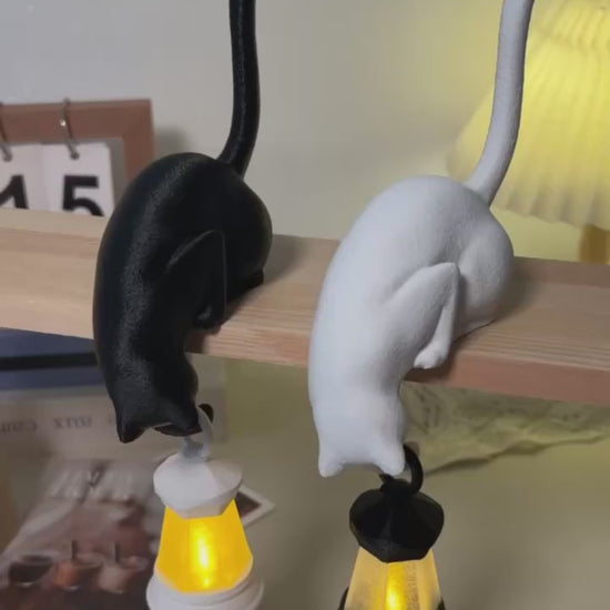 Lantern Cat – Cat Shelf Decor with Lantern Options