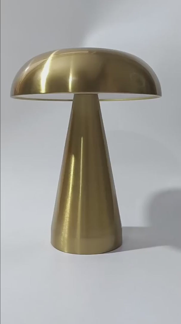 
Golden Cap – Rechargeable Metal Mushroom Table Lamp