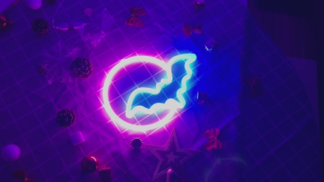 
Bat Moon – Bat and Moon Neon Lamp