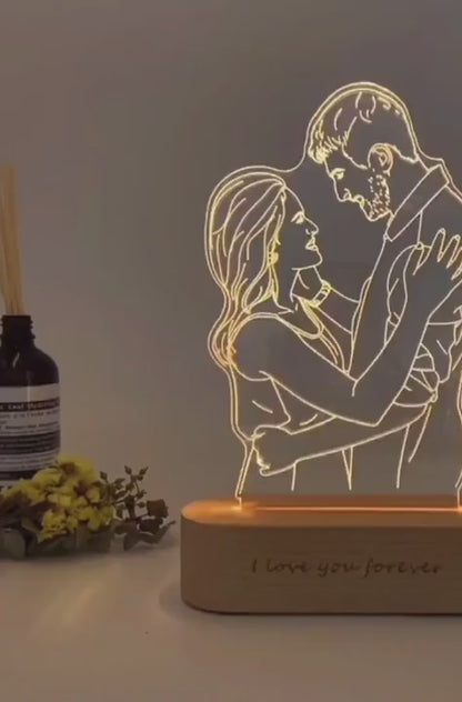 Line Portrait – Personalized 3D Photo Lamp