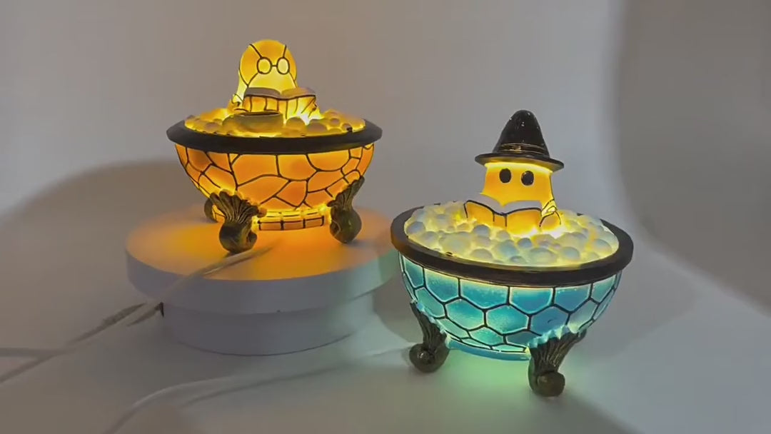 
Bath Ghost – Stained-Glass Ghost Lamp