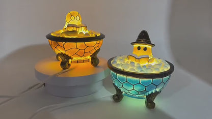 Bath Ghost – Stained-Glass Ghost Lamp