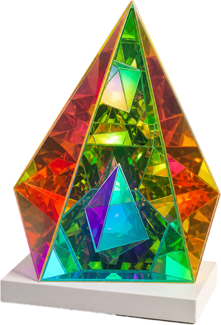 Hologram Prism – Decorative Acrylic Sculpture Lamp