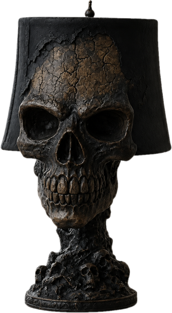Cracked Skull – Resin Skull Lamp