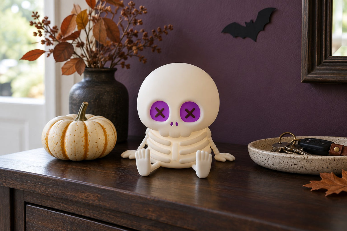 ObiSkully – Halloween Skull Lamp with the light switched off
