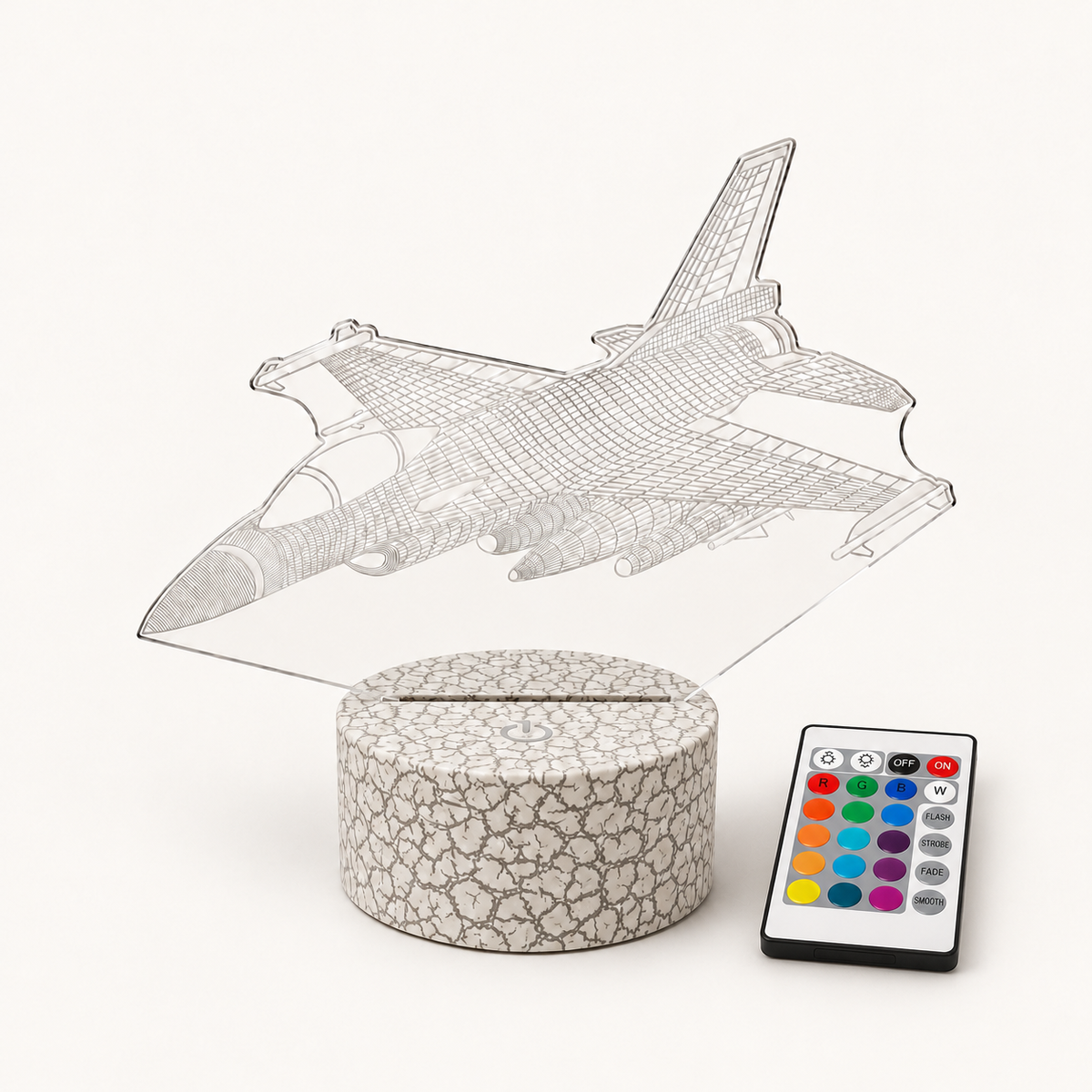 Sky Pilot — 16 Colors · Crackle Base, ivory studio product and included remote
