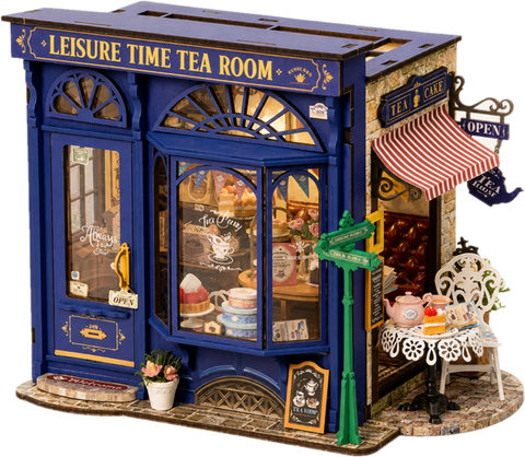 Tea Room – DIY Miniature Tea House Kit with Lights