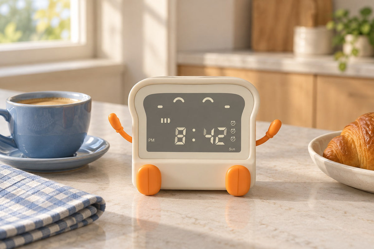 ObiBreakfast – Toast Night Lamp & Alarm Clock with the light switched off