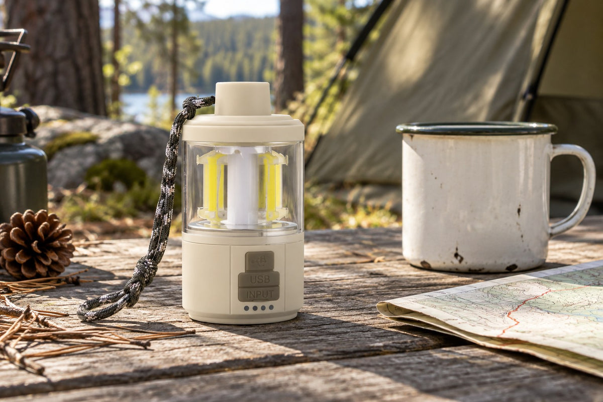 Retro Camper – COB Camping Lamp with the light switched off